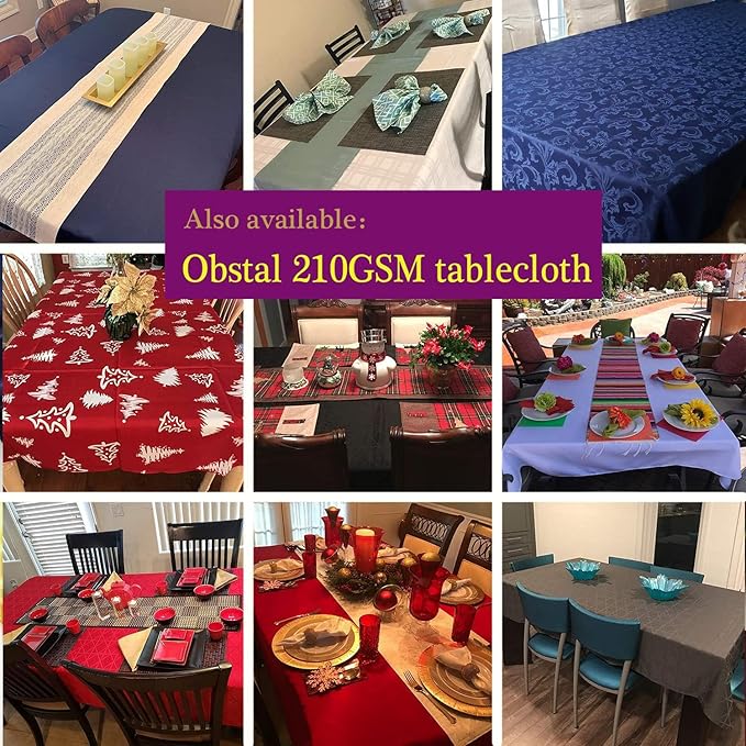 Obstal Bronze Rectangle Table Cloth - Heavy Duty Water Resistance Polyester Tablecloth, Decorative Fabric Table Cover for Outdoor and Indoor Use, 60x120 Inch