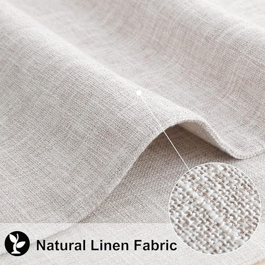 homing Cotton Linen Placemats Set of 4, Cloth Washable Farmhouse Dining Table Mats for Indoors & Outdoors, Easy to Clean, Neutral Beige, 13 x 19 Inch