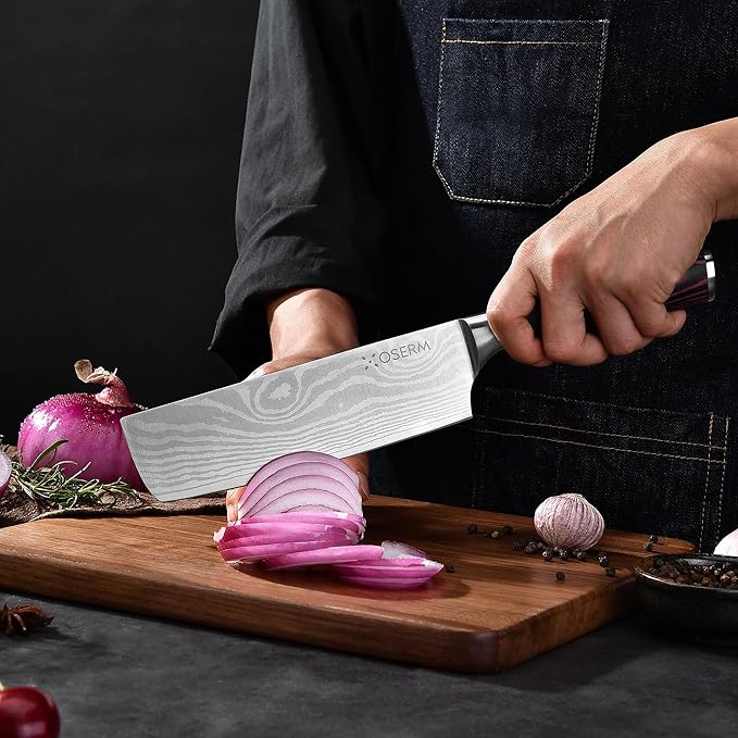 Gift-Ready Knife Set, Japanese Style 6-Piece (5+1) Kitchen Knife Set for Christmas, Weddings & Family Gifts, Beautiful Gift Box, Includes An Additional 8" Chef Knife (Boxed Separately)