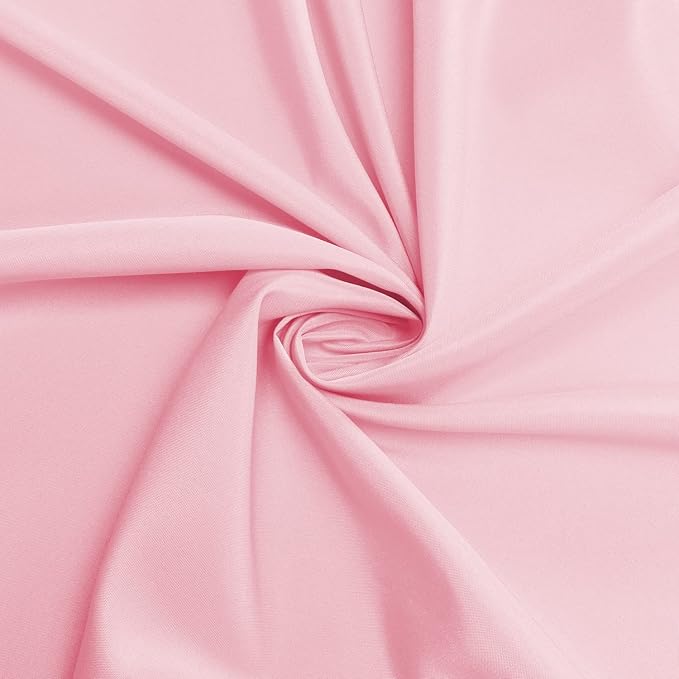 sancua 60 Inch Round Tablecloth (Fits 20-48 Inch Tables), Water Resistant Spill Proof Washable Polyester Table Cloth Decorative Fabric Table Cover for Dining, Buffet Parties and Camping, Pink