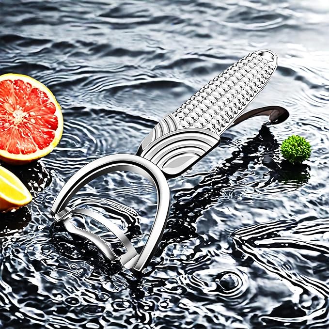 Maxjoy Corn Peeler and Cob Stripper Stainless Steel Tool for Kernel Removal on Corn Cob