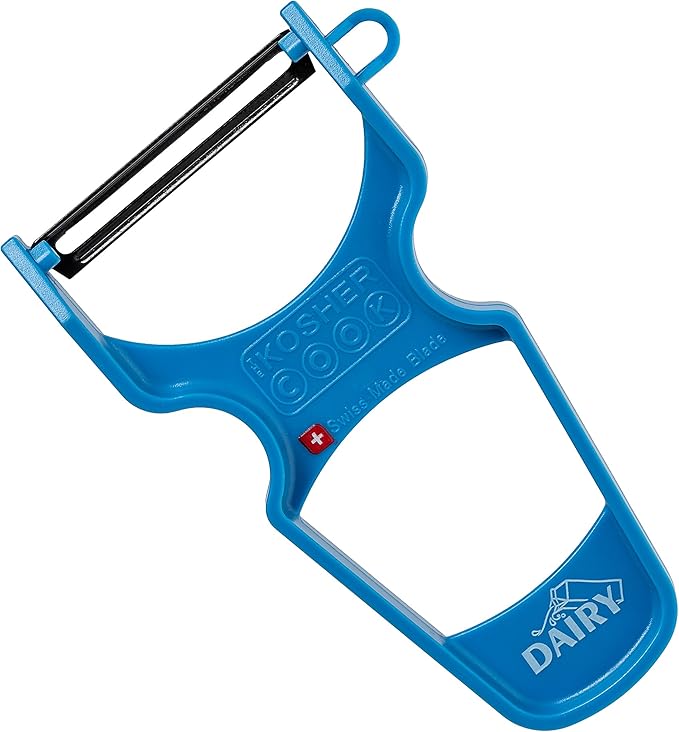 The Kosher Cook Y Vegetable Peeler - Heavy Duty, Ultra Sharp Stainless Steel Blade - Swiss Peeler - Ergonomic Plastic Handle - Color Coded Kitchen Tools - Blue