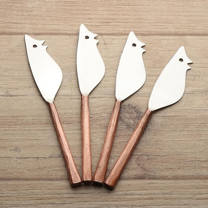 INOX artisans Medicki Ratoncito Cheese Spreader/Knife 4 Pc. Set