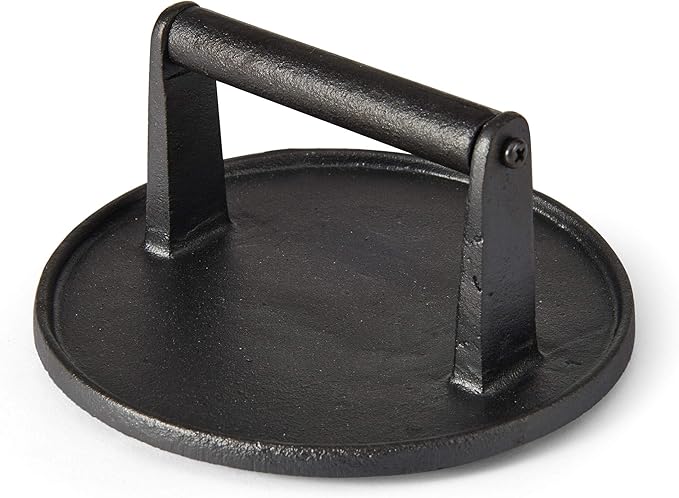 Farberware Barbecue Cast Iron Grill Press, 7-Inch, Black
