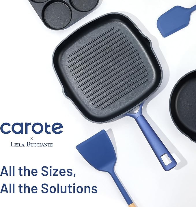 CAROTE 31PCS Pots and Pans Set, Nonstick Cookware Set Kitchen Non Stick Induction Titanium Cookware Non-toxic Granite Cooking set