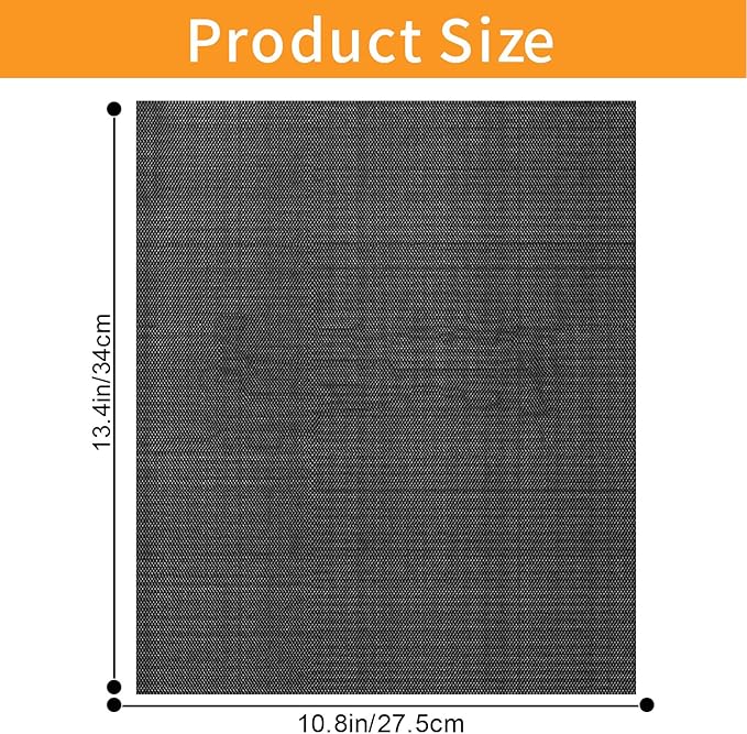 GWYSY 4 Packs Oven Liners for Bottom of Oven, 13.4"x10.8" Pre-Cut Rectangle Reusable Fiberglass Heat Resistant Non-Stick Mat Accessories for Breville BOV845BSS Smart Oven Pro Countertop Oven Air Fryer