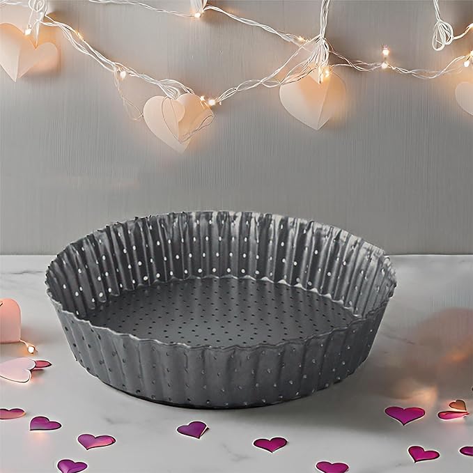 Space Home - Deep Dish Pie Pan for Quiche Lorraine - Tart Pans with Removable Bottoms - Apple Pie Pan - Tarte Tatin Pan - Quiche Baking Dish (Set 3)