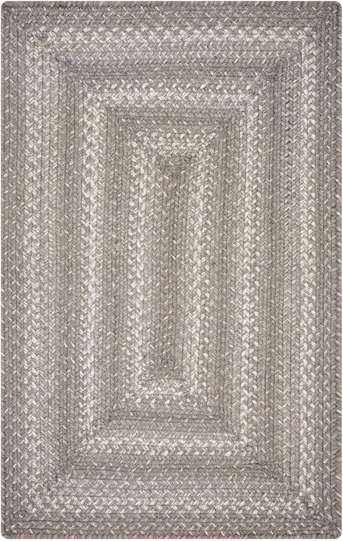 Homespice Grey Cloud Jute Braided Rug Runners 22x72 - Gray Farmhouse Kitchen Runner Rug