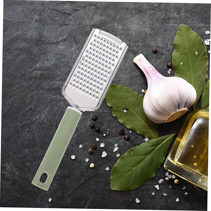 Stainless Steel Garlic Shredder and Zester 1-Piece Multifunctional Kitchen Tool for Garlic Ginger and Cheese Easy to Use Peeler and Cleaning Brush