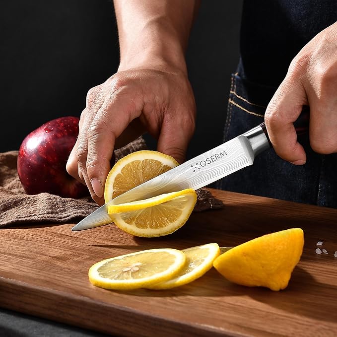 Gift-Ready Knife Set, Japanese Style 6-Piece (5+1) Kitchen Knife Set for Christmas, Weddings & Family Gifts, Beautiful Gift Box, Includes An Additional 8" Chef Knife (Boxed Separately)