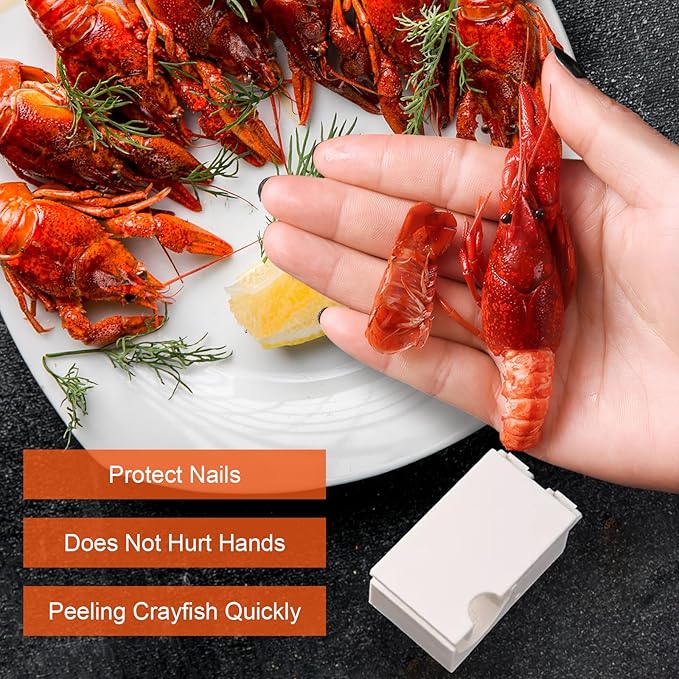 8 Pcs Crawfish Peeler Portable General Purpose Crawfish Peeler Tool,Crayfish Quick Shelling Device Convenient and Easy to Clean,Suitable for Family Restaurants (White)