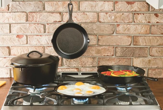 Lodge H3SK Heat Enhanced and Seasoned Cast Iron Skillet, 6.5-Inch
