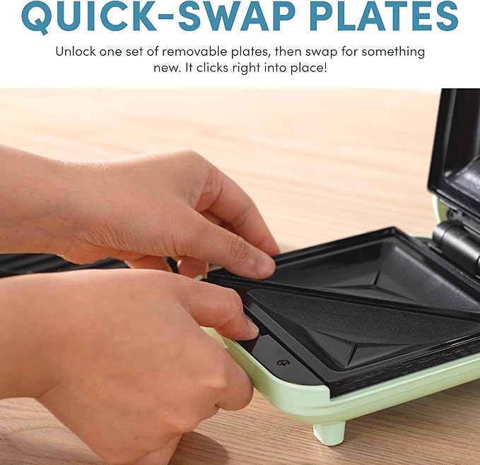 AROMA® 3-in-1 Panini Press, Sandwich Grill, and Waffle Maker with Removable Ceramic Coated Plates