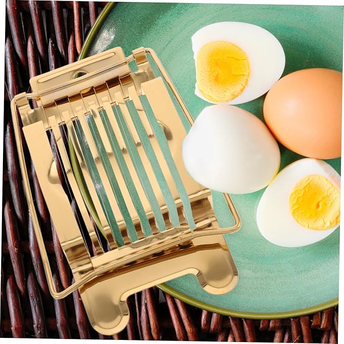 Heavy Duty Stainless Steel Egg Slicer and Multi-functional Fruit Dicer Tool for Even Slicing of Hard Boiled Eggs Mushrooms Cheese and Strawberries Compact Kitchen Essential