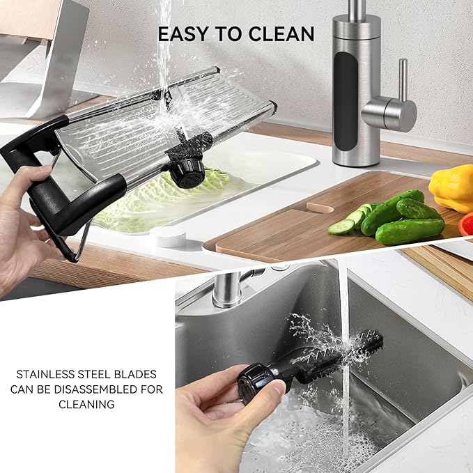 Mandoline Slicer,Mandoline Food Slicer for Kitchen,Mandolin,Vegetable Chopper,Vegtable Slicer,Adjustable Stainless Steel Veggie Onion Tomato Julienne Cutter with Cut-1 Pair Cut-Resistant Gloves