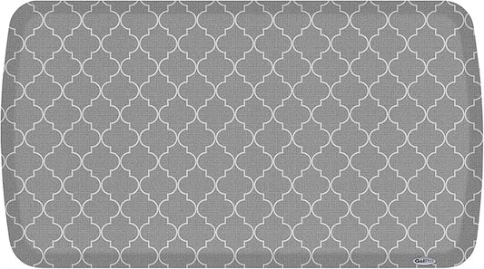 GelPro Elite Premier Anti-Fatigue Kitchen Comfort Floor Mat, 20x36", Trellis Classic Grey