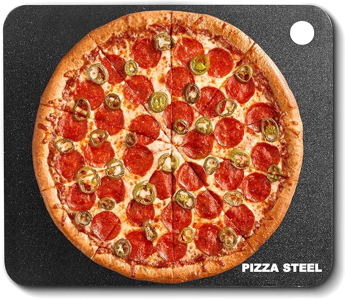 Onlyfire Pizza Steel Sheet for Oven BBQ and Grill - 16 x 14 inch Non-Stick Metal Baking Sheet with High Performance Conductive Grilling Surface for Pizza Bread