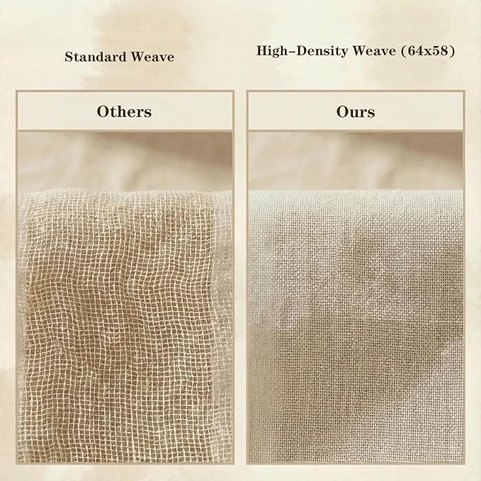 6PK Large Reusable Cheesecloths, 20x20 Inch Grade 100+ Cheese Cloth, All Natural Unbleached Cotton Stitched Edges, Kitchen Cooking Baking, Straining, Seafood Boils, Cheese, Yogurt, Tofu, Soy, Nut Milk