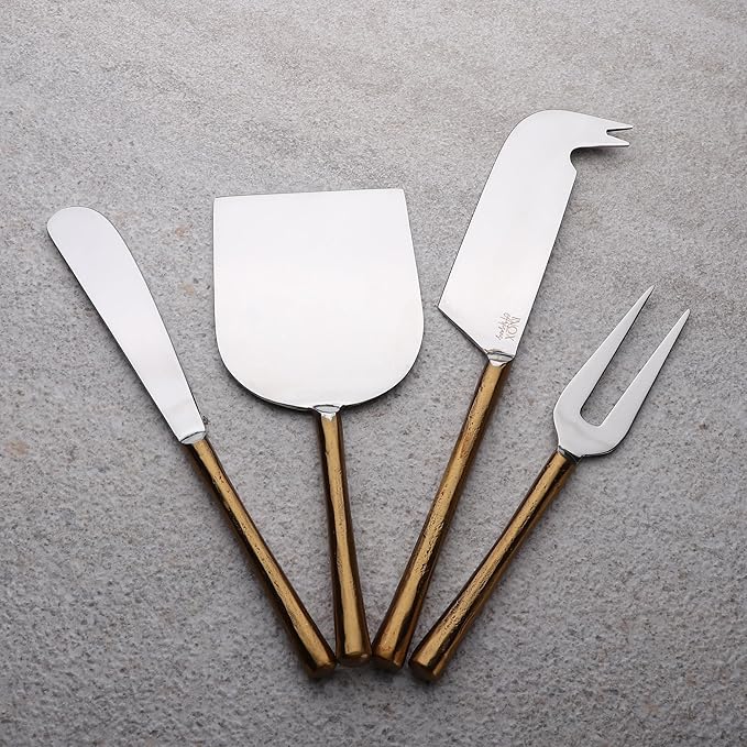 INOX artisans Camellia Cheese Knives 4 Pc. Set