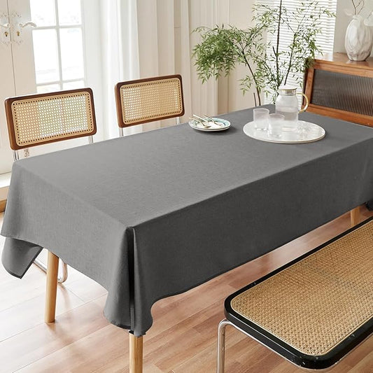 AUSSPVOCT Textured Tablecloth Rectangle 60x104 Water Resistant Spill-Proof Wipeable Table Cloth Wrinkle Free Fabric Dining Table Cover for Birthday Party Farmhouse Spring Kitchen Tablecloths