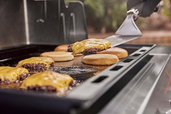 Weber Rust‑Resistant Outdoor Griddle Insert, Full‑Size – Pre-Seasoned Carbon Steel Griddle for Genesis 400 Series Gas Grills