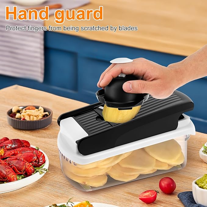 14 in 1 Vegetable Chopper Efficient Veggie Chopper with Container Practical Food Chopper Multifunctional Kitchen for Salad Potato Carrot Garlic