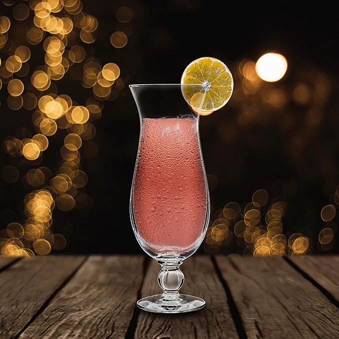 DISCOUNT PROMOS Libbey Hurricane Glasses 16 oz. Set of 12, Bulk Pack - Branded Drinkware for Cocktail, Pina Colada or Mudslide - Clear