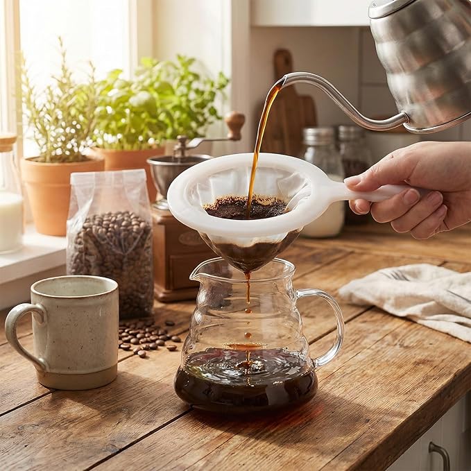 Ultra-Fine Nylon Mesh Strainer 5.51 Inch, Plastic Sieve Fine Mesh with Handle, Kitchen Food Yogurt Mesh Sieve, Mini Brine Shrimp Separation for Filtering Juice Milk Soy Coffee Honey Wine (400 mesh)