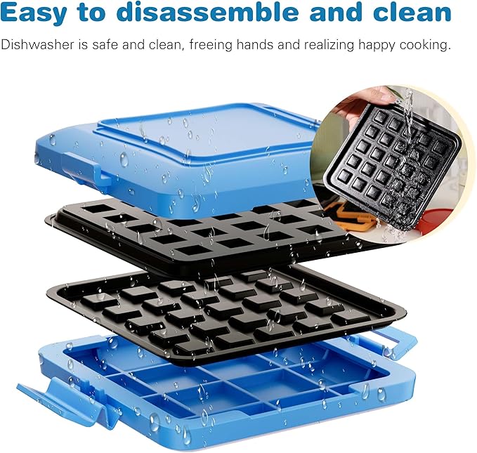 Microwave Grilled Cheese & Breakfast Maker - Fast Cook Waffle, Panini & Sandwich Press (<5 Min), Microwave Cookware, Dishwasher Safe,Easy Clean