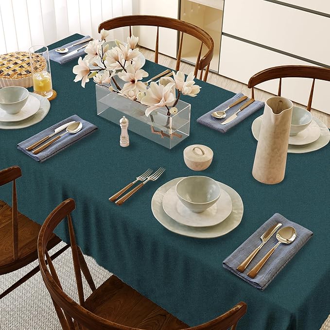 HX&OD Rectangular Tablecloth Cationic Fabric Waterproof Stain Resistant Wrinkle-Resistant for Home/Decoration/Party/Buffet/Wedding/Dining Room/Camping