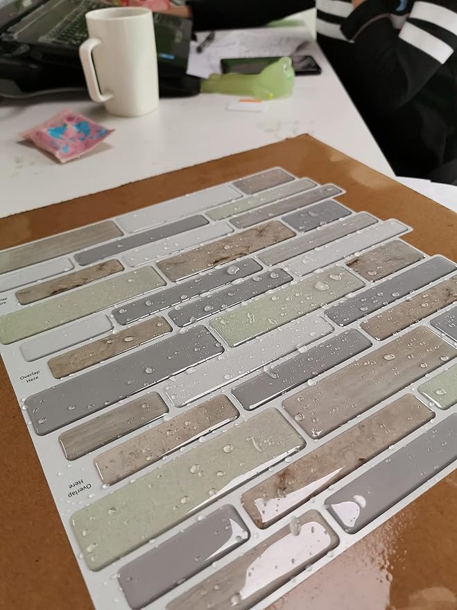 Art3d 10-Sheet Peel and Stick Backsplash for Kitchen in Jade, Stick on Tile for Bathroom, 11.8“ x 11.8"