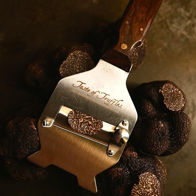 Professional Truffle Shaver, Slicer, Cutter in Stainless Steel & Rosewood Adjustable - Mandoline Slicer - Made in Italy