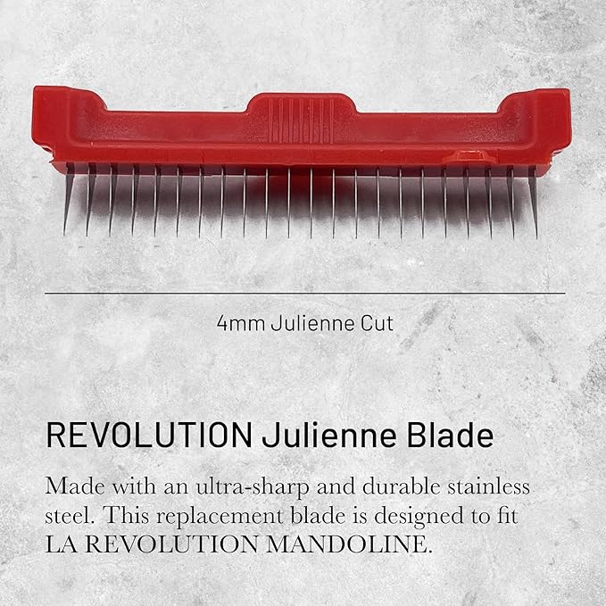 de Buyer REVOLUTION Julienne Blade - 4 mm - Ultra-Sharp Stainless Steel Replacement Blade - Designed for LA MANDOLINE REVOLUTION - Made in France