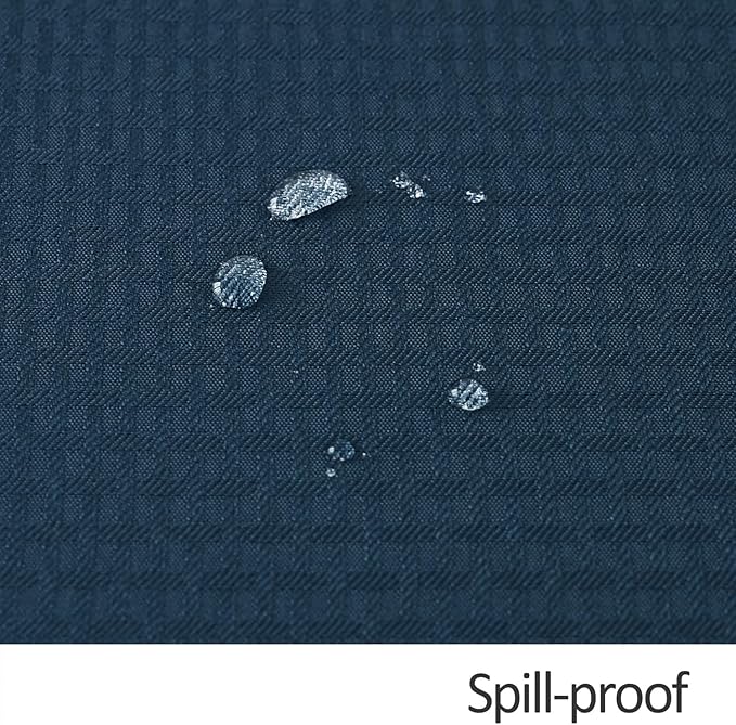 maxmill Square Tablecloth Weaved Texture Stain Resistant Waterproof Wrinkle Free Washable Soft Table Cloth, Decorative Fabric Table Cover for Dining Room Dinner Parties, 52 x 52 Inch, Navy Blue