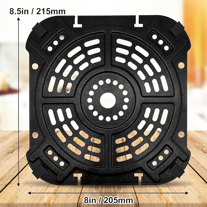 GWYSY Air fryer Accessories for Ninja AF181 Air Fryer Pro XL 6-in-1 6.5 QT, 8.5''× 8.0'' Air Fryer Grill Pan Grill Plate Tray Rack, Dishwasher Safe