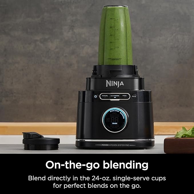 Ninja R-TB401 Detect Kitchen System Power Blender Plus Processor Pro with BlendSense Technology, Black - Certified Refurbished