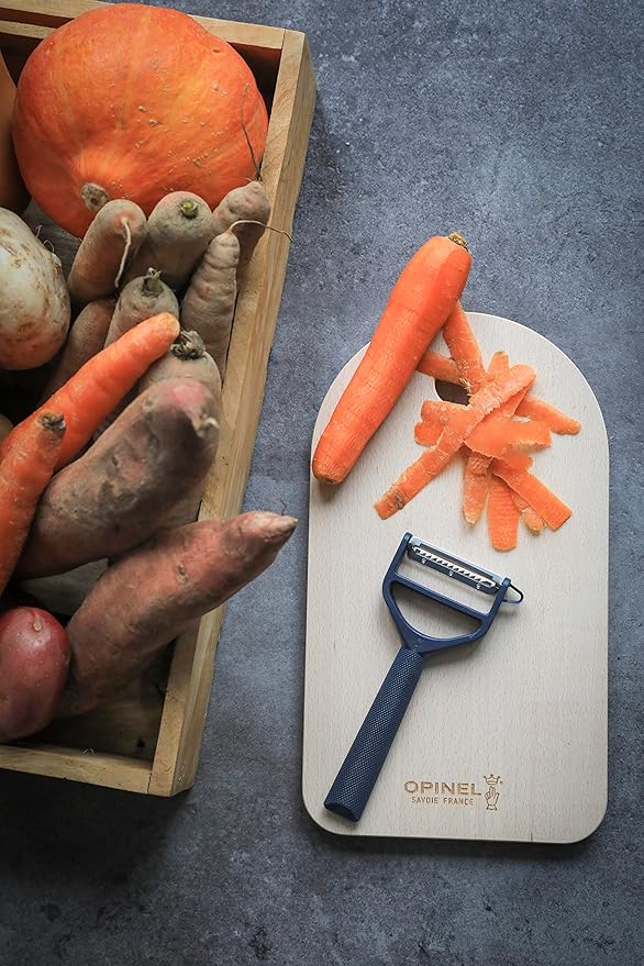Opinel Les Essentials+ No. 315 Peeler, Corrosion Resistant + Dishwasher Safe, Made in France (Blue)