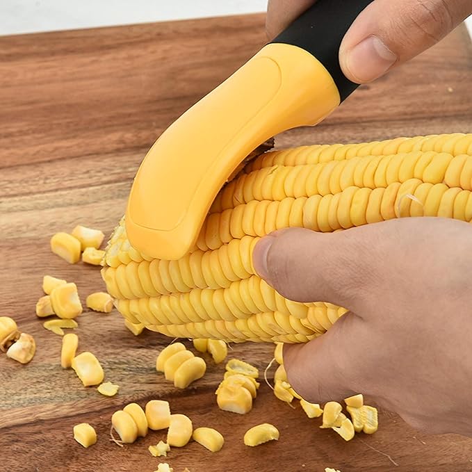 1x Corn Peeler for Corn on the Cob with Cover - Kitchen Gadgets Kitchen Utensils Corn Peeler Tool - Corn Husker Corn Scarper Corn Cob Stripping Tool Corn Knife Potato Peeler Apple Peeler Orange Peeler