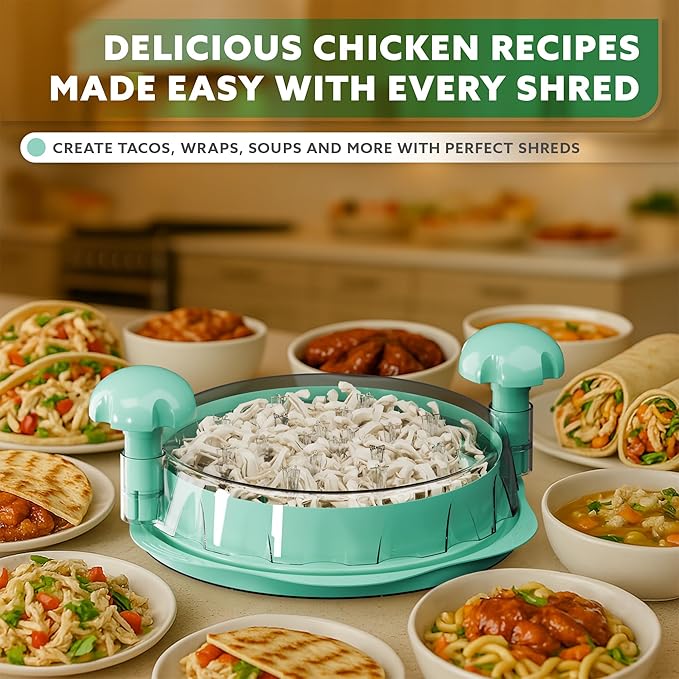 2 Pcs Chicken Shredder Tool Twist Large Set, Meat Shredder Kitchen Anti-Slip Strip, Mandoline Slicer Including Food Shredders for Kitchen, Chicken Shredded Suitable for Pork Beef Chicken