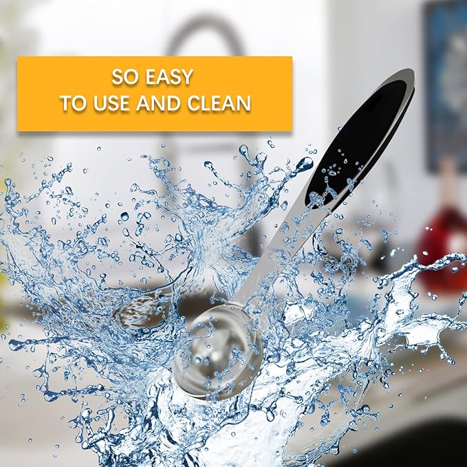 LEIFENY 4PCS 1 Tsp(1/3tbsp, 1/6oz, 5ml) Single Measuring Spoon with Black Silicone Grip, Stainless Steel Individual Measure Scoop Only