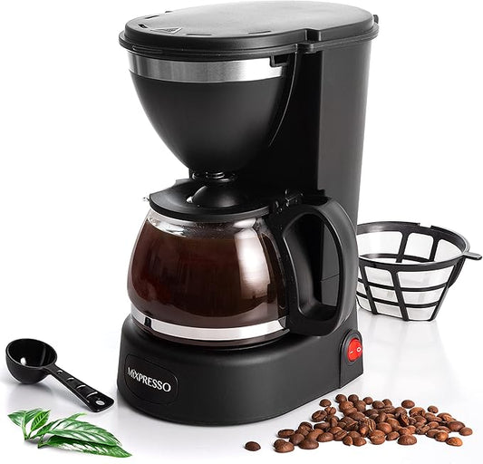 Mixpresso Drip Coffee Maker Coffee (6 Cups), Black