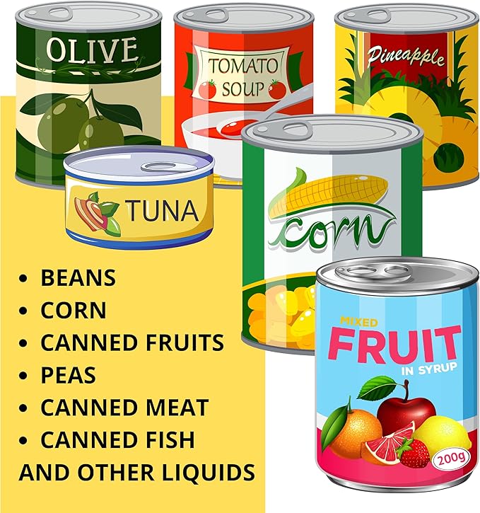 Universal Can Colander Stainless Steel – Small Multipurpose Food Grade for Large and Small Cans Vegetable Fruit Tuna Stainless Steel Strainer with Handle