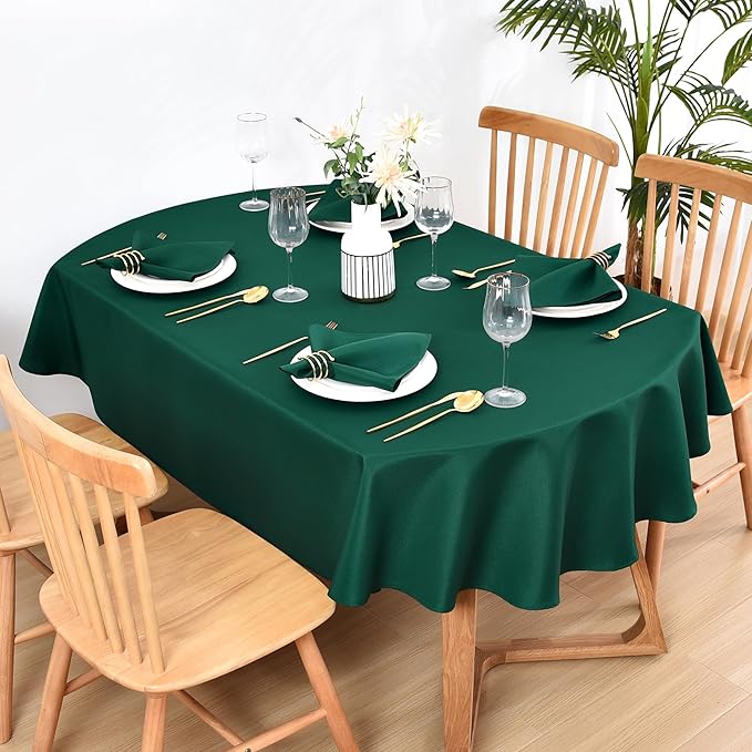 Wolkemer Set of 4 Hunter Green Cloth Napkins 17 x 17 Inches Solid Washable Polyester Dinner Napkins with Hemmed Edges for Dinners Parties Weddings Banquets Events Table Decoration