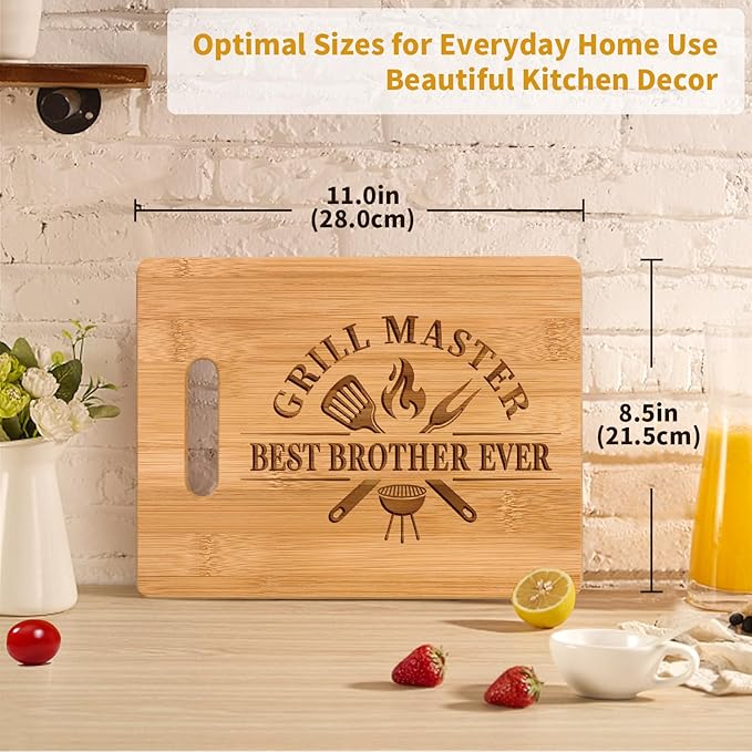 Gifts for Brother, Brother Christmas Gifts from Sister, Birthday Valentine Fathers Day Christmas Gifts for Brothers Adult - Best Brothers Ever Unique Engraved Cutting Board