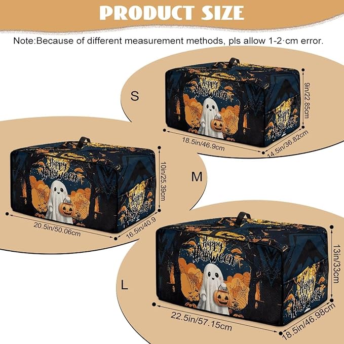 Doojoayie Ghost Toaster Cover 4 Slice Kitchen Appliance Covers Halloween Kitchen Appliance Dust Protector 18.5"x14.5"x 9" Compatible with Toaster/Bread Machine