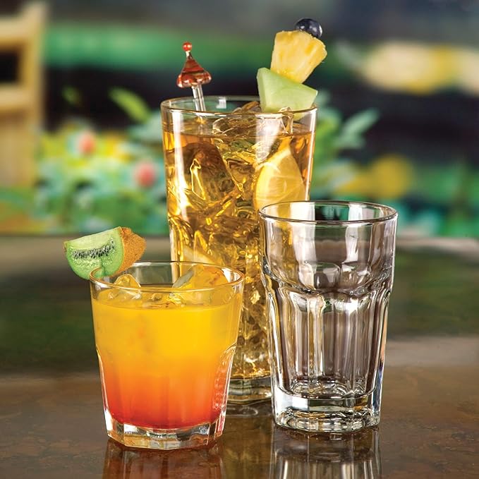 Libbey Gibraltar DuraTuff Rocks Glasses, 10-Ounce, Set of 12, Durable Restaurant-Quality Whiskey and Cocktail Glassware, Dishwasher Safe