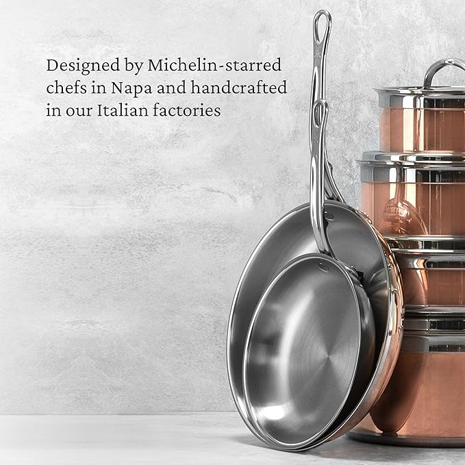 Hestan - CopperBond Collection - 100% Pure Copper Frying Pan, Induction Cooktop Compatible, 11-Inch