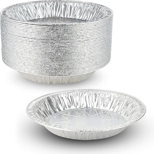 MT Products 8 Inch Outer Rim Disposable Aluminum Foil Tart/Pie Pan 1.25" Deep - Inside Measures 7 inches x 1.25 inches -(Thicker 45 Gauge) (1000 Pieces)