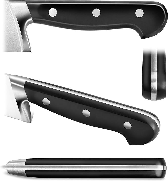 Cangshan TV2 Series 1022902 Swedish 14C28N Steel Forged 7-Inch Nakiri Knife and Wood Sheath Set