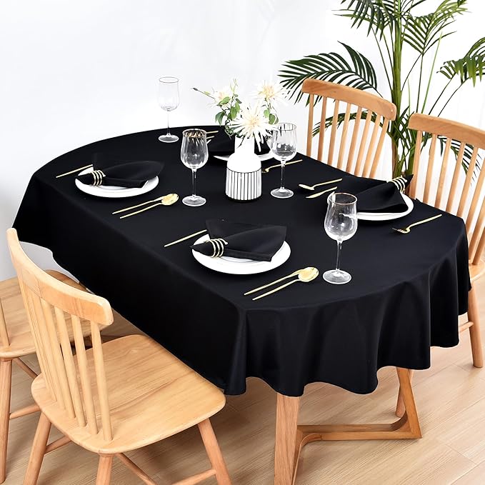 Wolkemer Set of 4 Black Cloth Napkins 17 x 17 Inches Solid Washable Polyester Dinner Napkins with Hemmed Edges for Dinners Parties Weddings Banquets Events Table Decoration